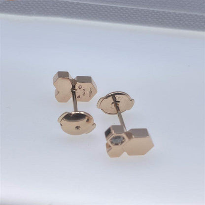 [Marins]BEE LOVE PINK GOLD DIAMOND EARRINGS
