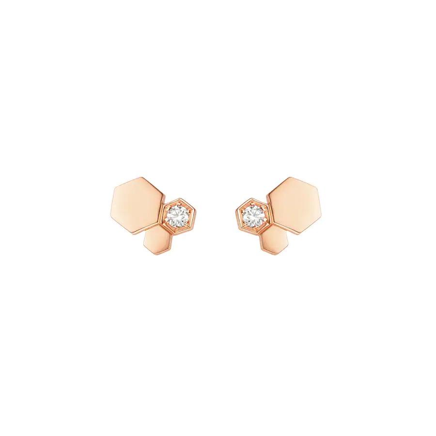 [Marins]BEE LOVE PINK GOLD DIAMOND EARRINGS