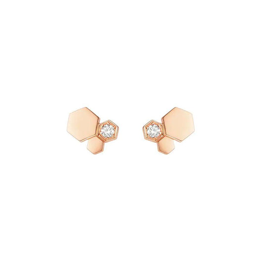 [Marins]BEE LOVE PINK GOLD DIAMOND EARRINGS
