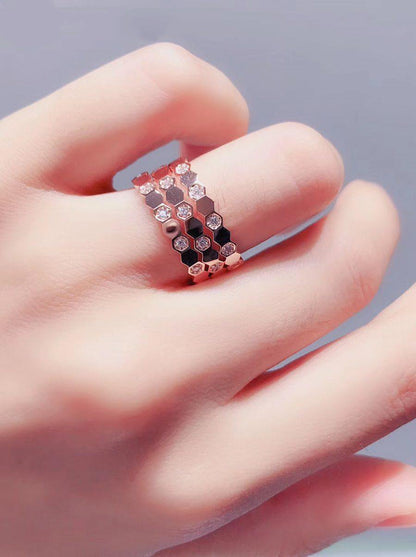 [Marins]BEE LOVE RING PINK GOLD DIAMOND