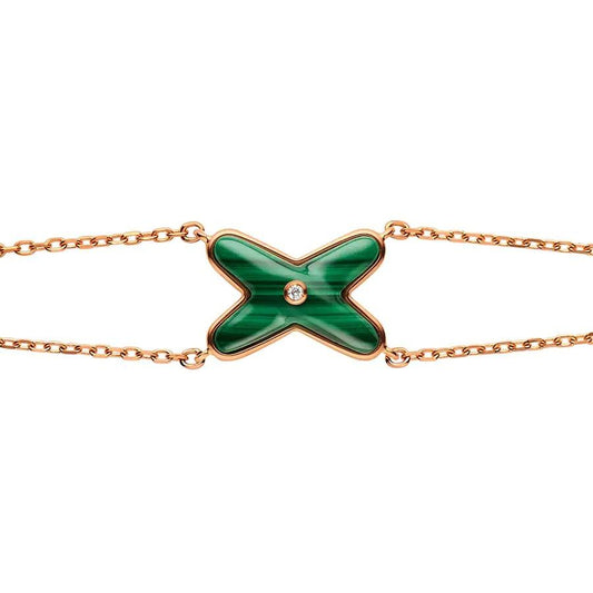 [Marins]JEUX BRACELET MALACHITE PINK GOLD 1 DIAMOND