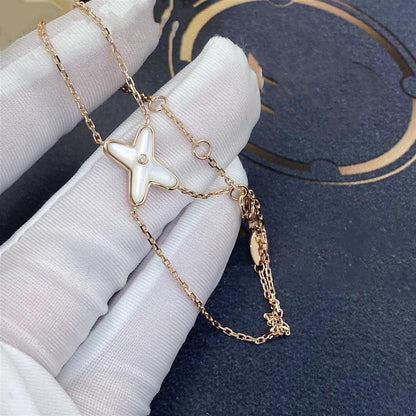 [Marins]JEUX BRACELET WHITE MOP PINK GOLD 1 DIAMOND