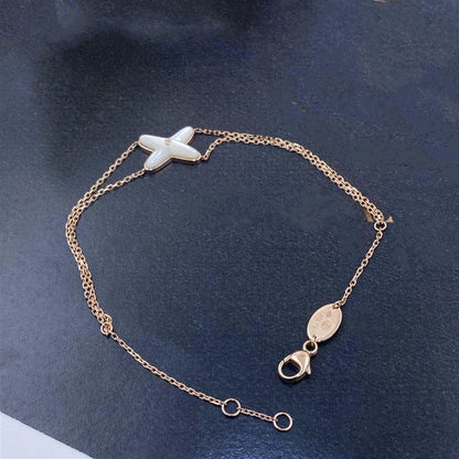 [Marins]JEUX BRACELET WHITE MOP PINK GOLD 1 DIAMOND