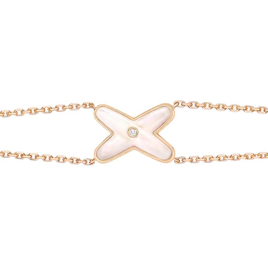 [Marins]JEUX BRACELET WHITE MOP PINK GOLD 1 DIAMOND