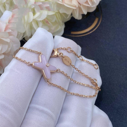 [Marins]JEUX BRACELET PINK MOP PINK GOLD 1 DIAMOND