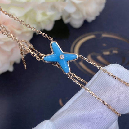 [Marins]JEUX BRACELET TURQUOISE PINK GOLD 1 DIAMOND