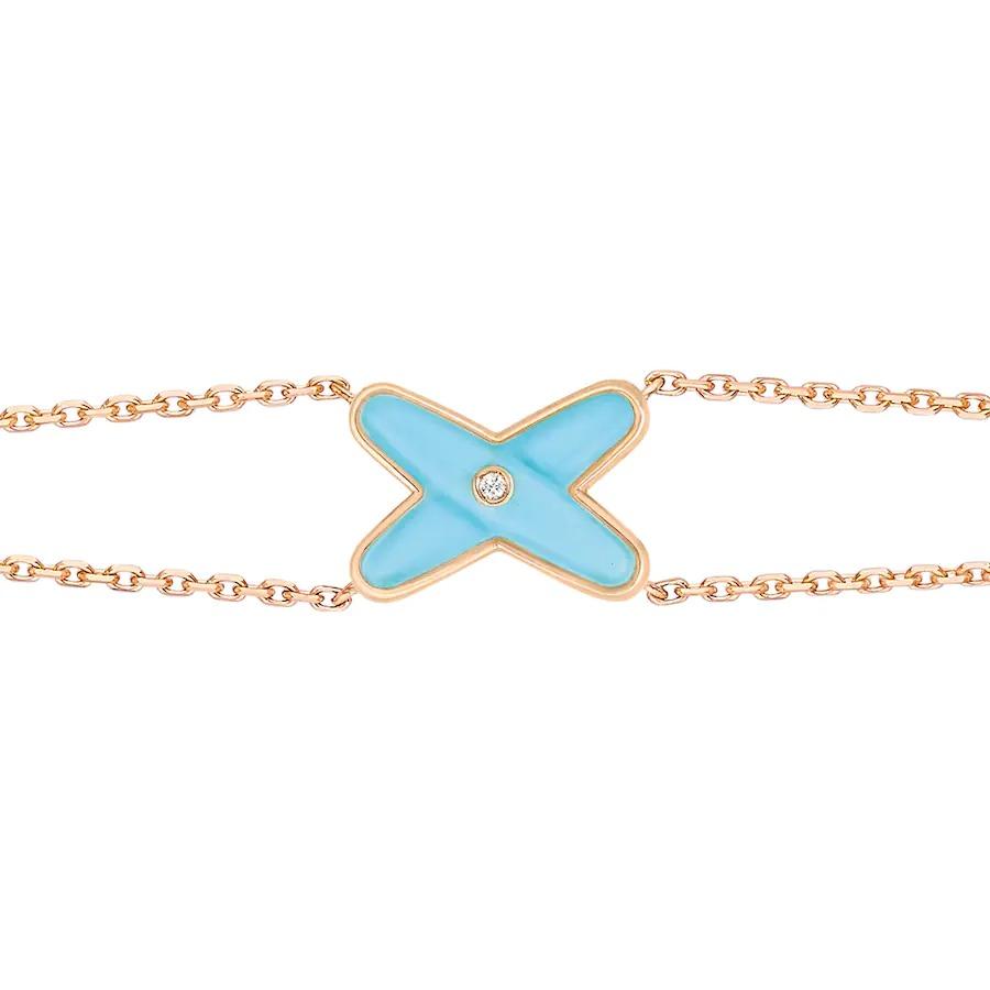 [Marins]JEUX BRACELET TURQUOISE PINK GOLD 1 DIAMOND