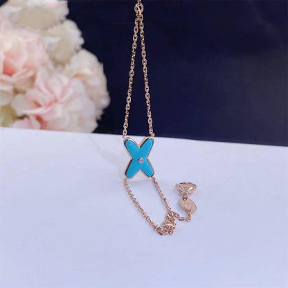[Marins]JEUX BRACELET TURQUOISE PINK GOLD 1 DIAMOND