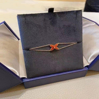 [Marins]JEUX BRACELET CARNELIAN PINK GOLD 1 DIAMOND