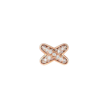 [Marins]JEUX DE PINK GOLD DIAMOND EARRINGS