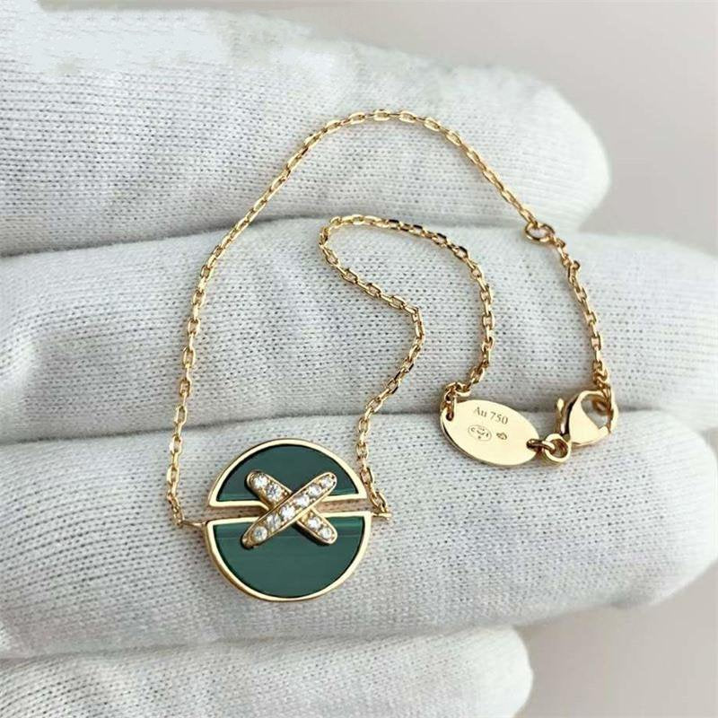 [Marins]JEUX DE BRACELET MALACHITE PINK GOLD DIAMONDS