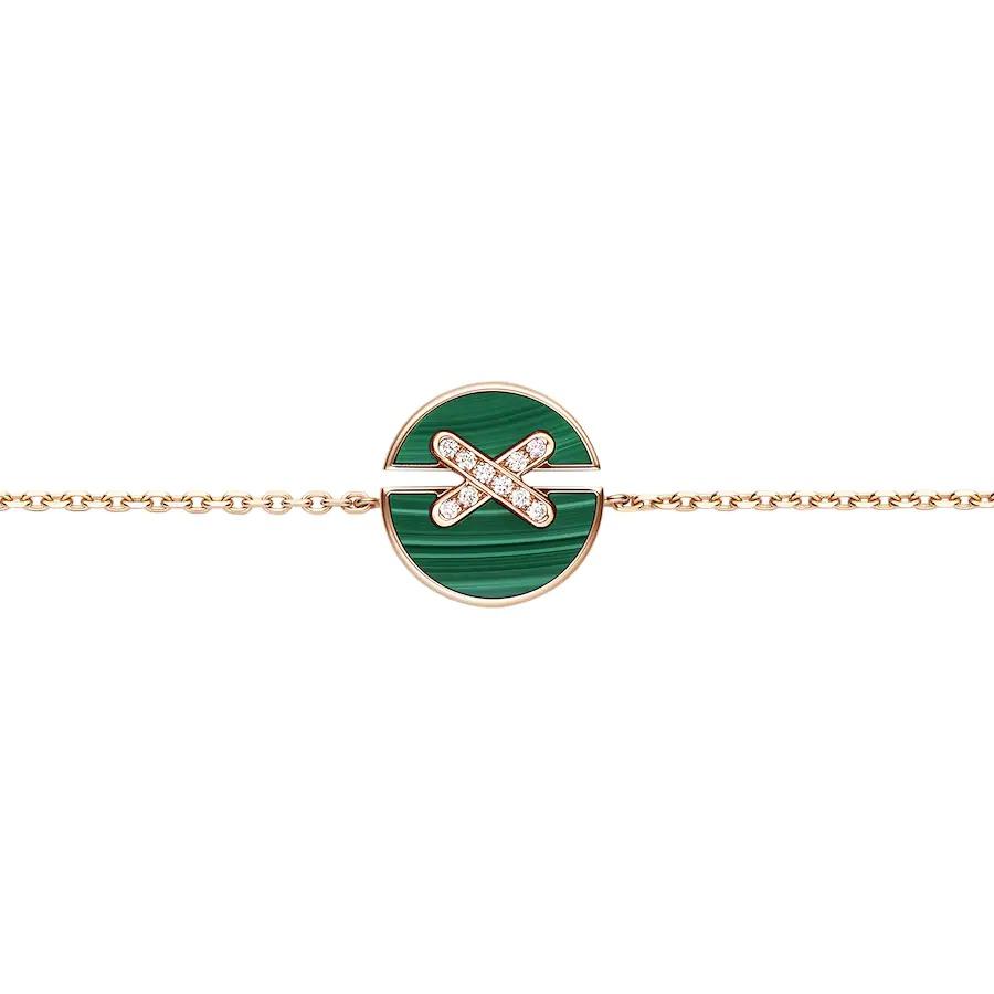 [Marins]JEUX DE BRACELET MALACHITE PINK GOLD DIAMONDS