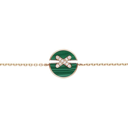 [Marins]JEUX DE BRACELET MALACHITE PINK GOLD DIAMONDS
