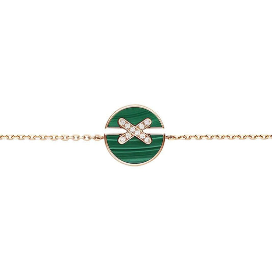 [Marins]JEUX DE BRACELET MALACHITE PINK GOLD DIAMONDS