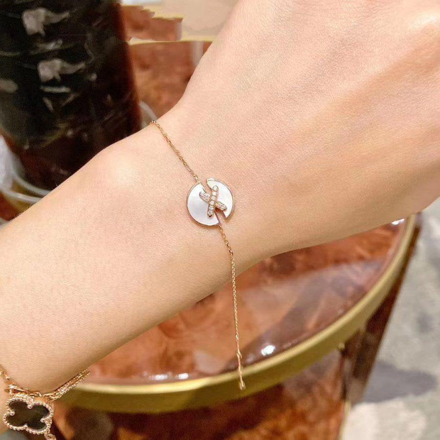 [Marins]JEUX DE BRACELET MOP PINK GOLD DIAMONDS