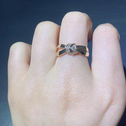 [Marins]LIENS RING PINK GOLD DIAMOND