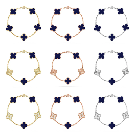 [Marins]CLOVER 5 MOTIF LAPIS LAZULI BRACELET COLLECTION