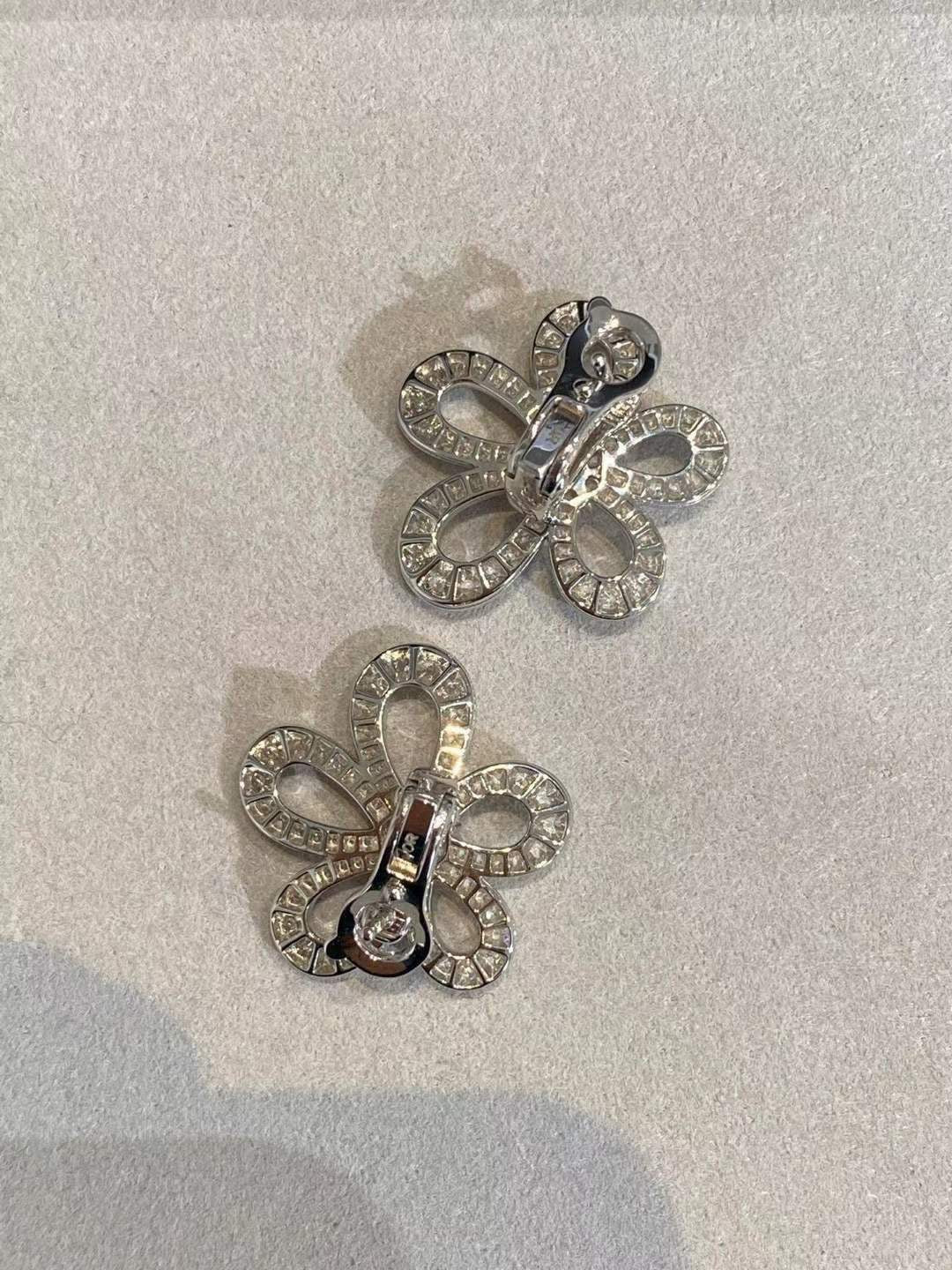 [Marins]FLOWERLACE EARRINGS FULL DIAMONDS