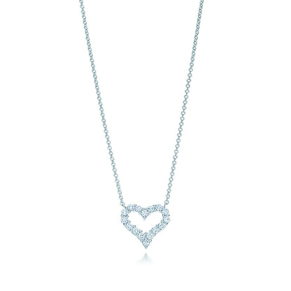 [Marins]HEART-SHAPED DIAMOND NECKLACE