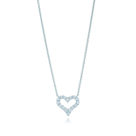 [Marins]HEART-SHAPED DIAMOND NECKLACE