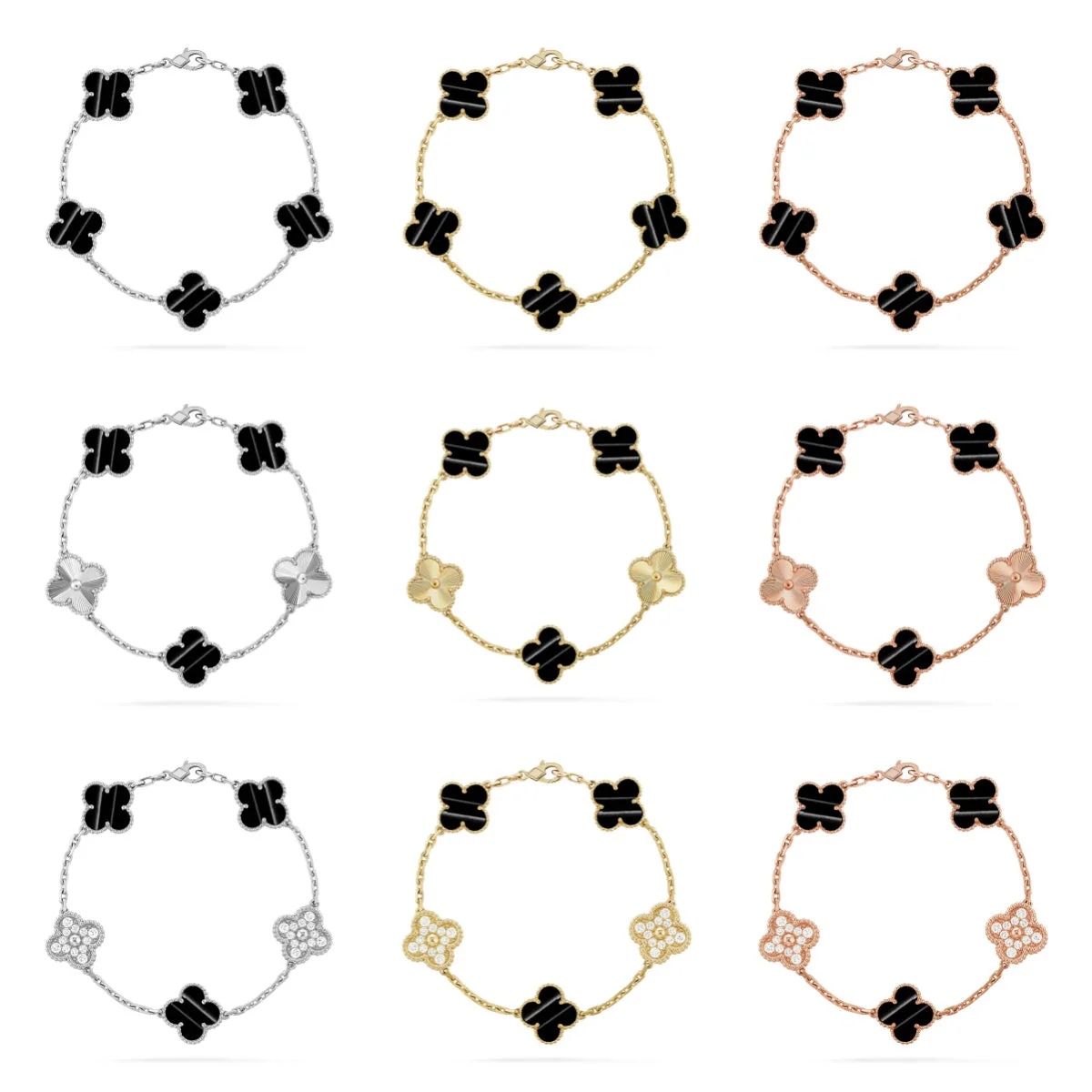 [Marins] CLOVER 5 MOTIF PULSAR STONE BRACELET COLLECTION