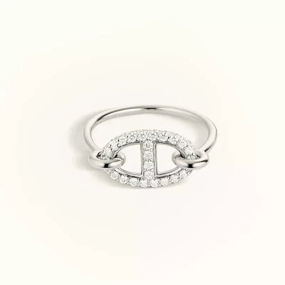 [Marins]RONDE SMALL SILVER DIAMOND RING
