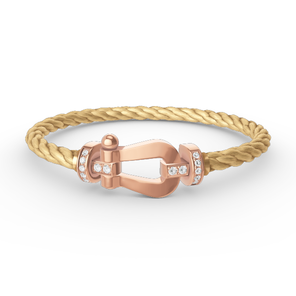 [Marins]FORCE LARGE HORSESHOE HALF DIAMOND BRACELET ROSE GOLD