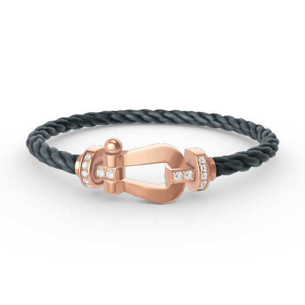 [Marins]FORCE LARGE HORSESHOE HALF DIAMOND BRACELET ROSE GOLD