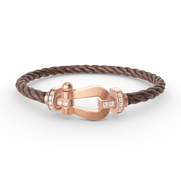 [Marins]FORCE LARGE HORSESHOE HALF DIAMOND BRACELET ROSE GOLD