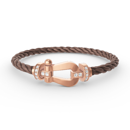 [Marins]FORCE LARGE HORSESHOE HALF DIAMOND BRACELET ROSE GOLD