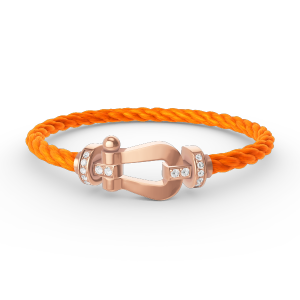 [Marins]FORCE LARGE HORSESHOE HALF DIAMOND BRACELET ROSE GOLD