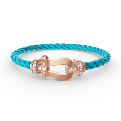 [Marins]FORCE LARGE HORSESHOE HALF DIAMOND BRACELET ROSE GOLD