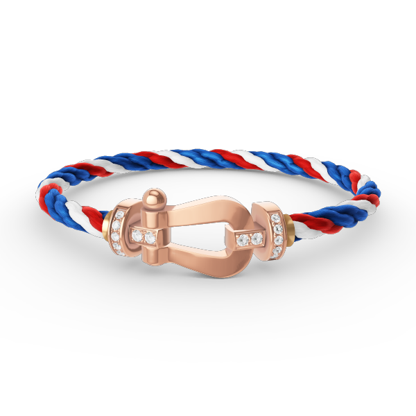 [Marins]FORCE LARGE HORSESHOE HALF DIAMOND BRACELET ROSE GOLD