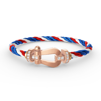 [Marins]FORCE LARGE HORSESHOE HALF DIAMOND BRACELET ROSE GOLD