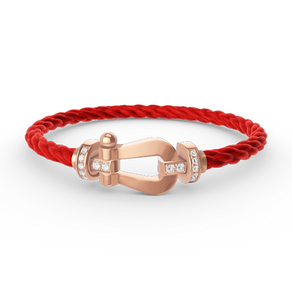[Marins]FORCE LARGE HORSESHOE HALF DIAMOND BRACELET ROSE GOLD