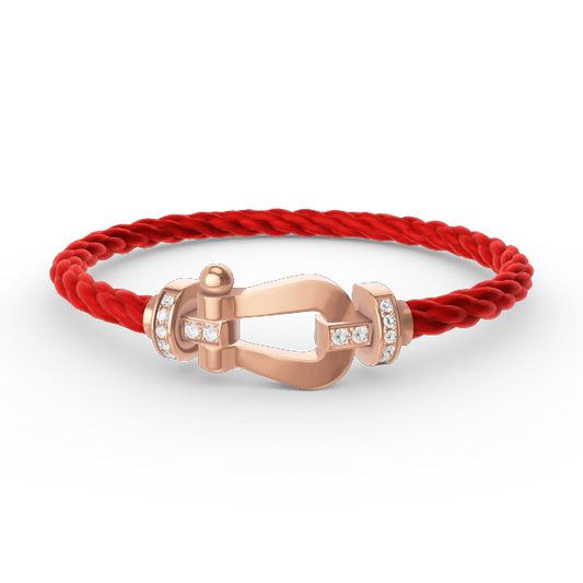 [Marins]FORCE LARGE HORSESHOE HALF DIAMOND BRACELET ROSE GOLD