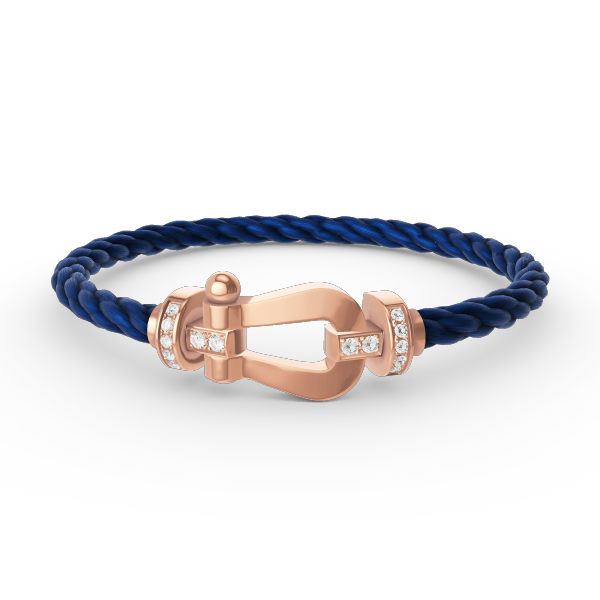 [Marins]FORCE LARGE HORSESHOE HALF DIAMOND BRACELET ROSE GOLD