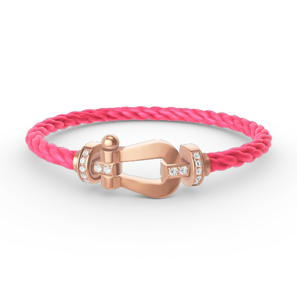 [Marins]FORCE LARGE HORSESHOE HALF DIAMOND BRACELET ROSE GOLD