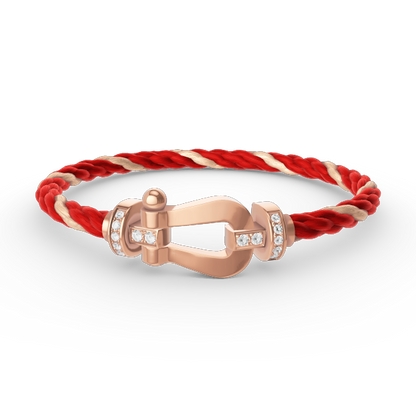 [Marins]FORCE LARGE HORSESHOE HALF DIAMOND BRACELET ROSE GOLD