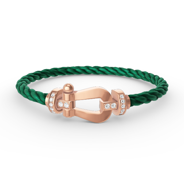 [Marins]FORCE LARGE HORSESHOE HALF DIAMOND BRACELET ROSE GOLD