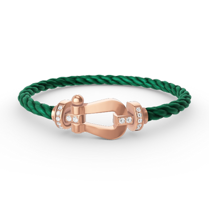 [Marins]FORCE LARGE HORSESHOE HALF DIAMOND BRACELET ROSE GOLD