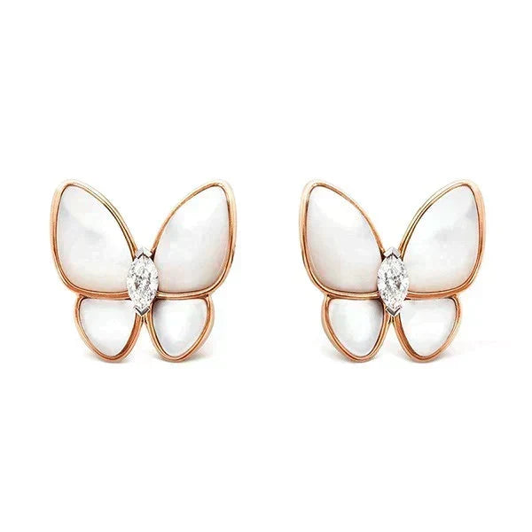 [Marins]BUTTERFLY MOP DIAMOND EARRINGS