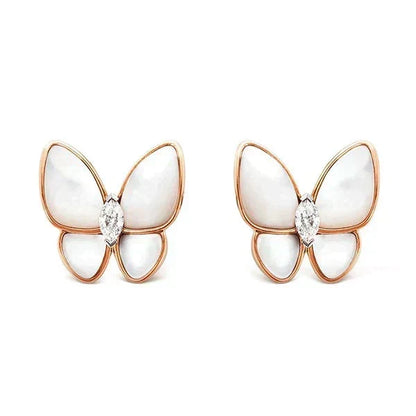 [Marins]BUTTERFLY MOP DIAMOND EARRINGS