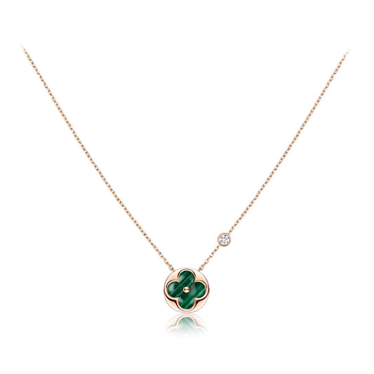 [Marins]SUN PEDANT PINK GOLD 1 DIAMOND NECKLACE