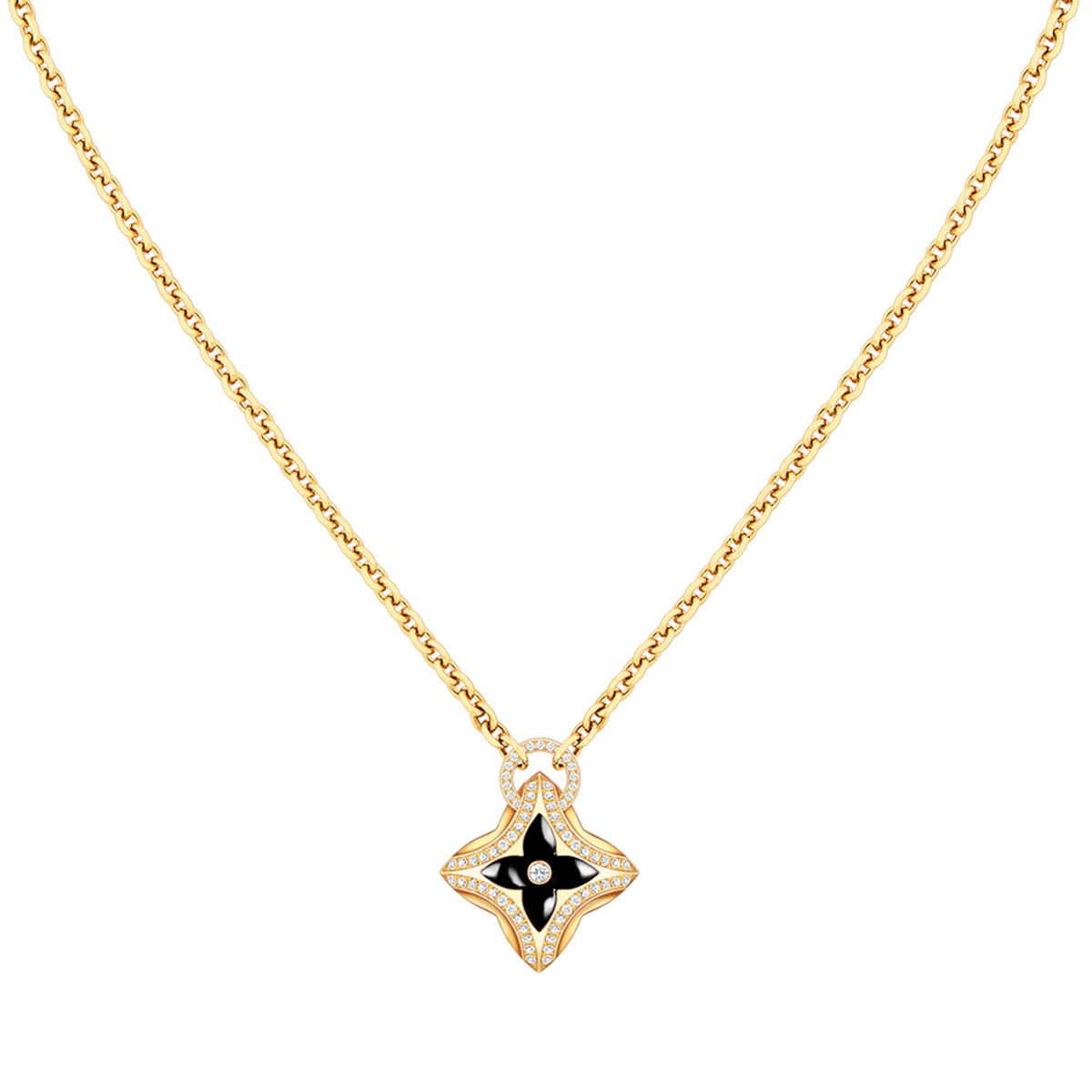 [Marins]STAR PEDANT PINK GOLD DIAMOND NECKLACE