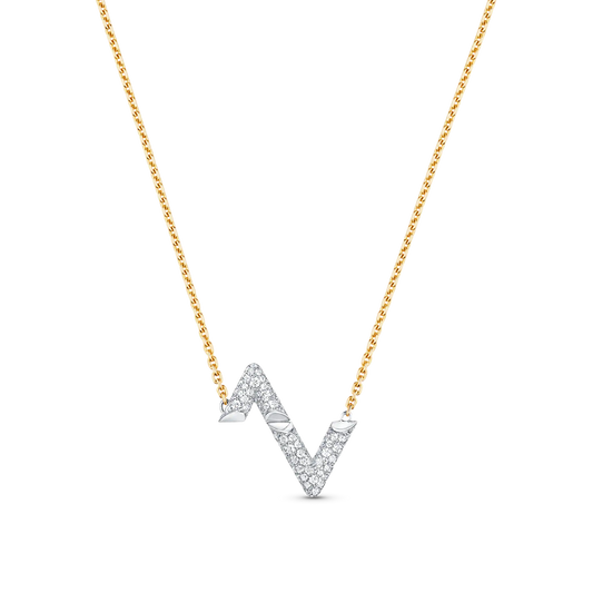 [Marins]VOLT SILVER DIAMOND PEDANT NECKLACE