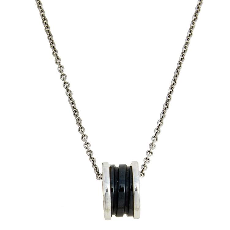 [Marins]ZERO 1 BLACK CERAMIC SILVER NECKLACE