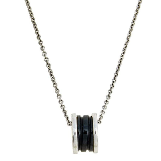 [Marins]ZERO 1 BLACK CERAMIC SILVER NECKLACE