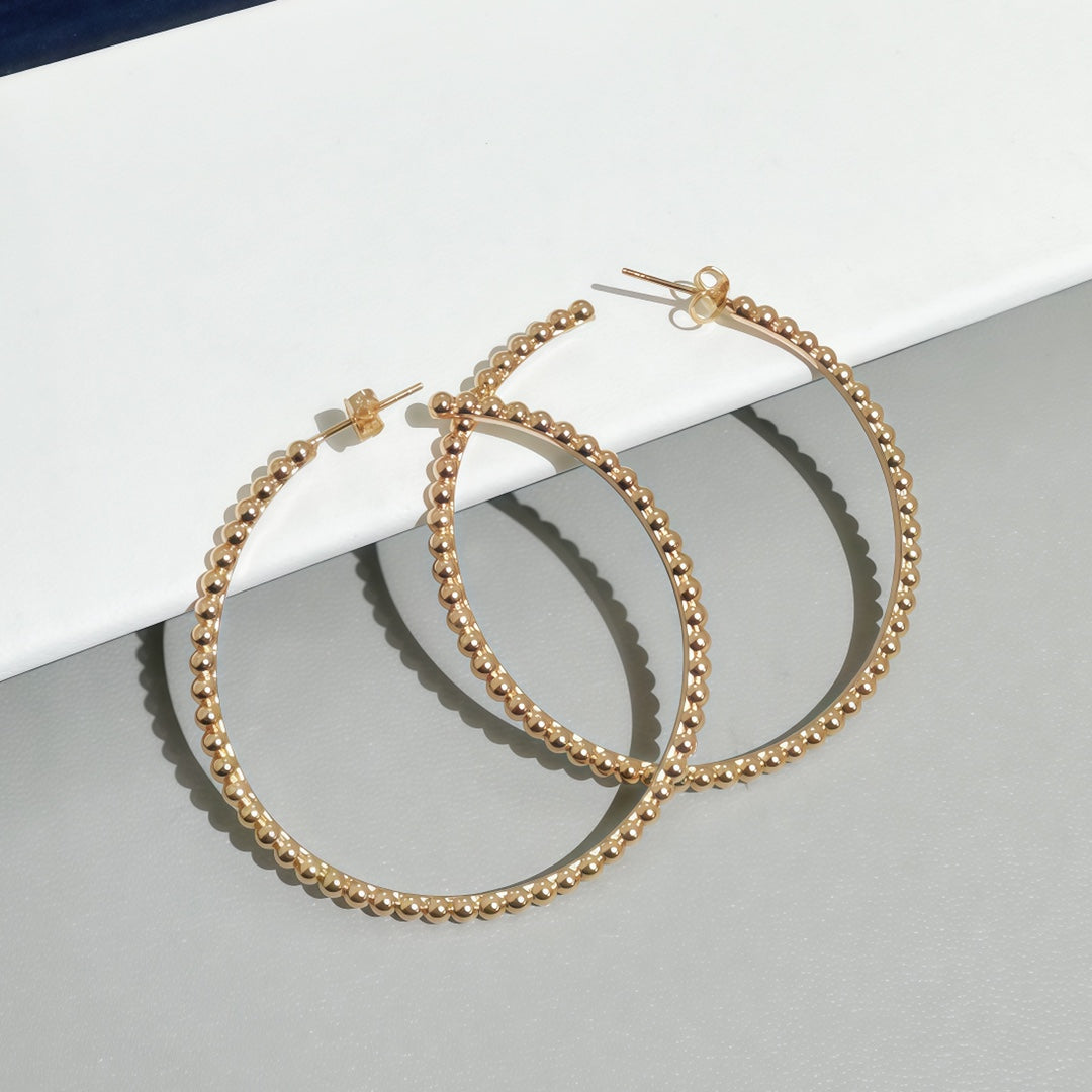 [Marins] SMOOTH BEAD STUD EARRINGS