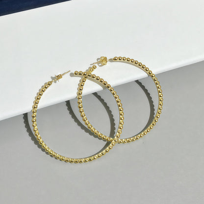 [Marins] SMOOTH BEAD STUD EARRINGS